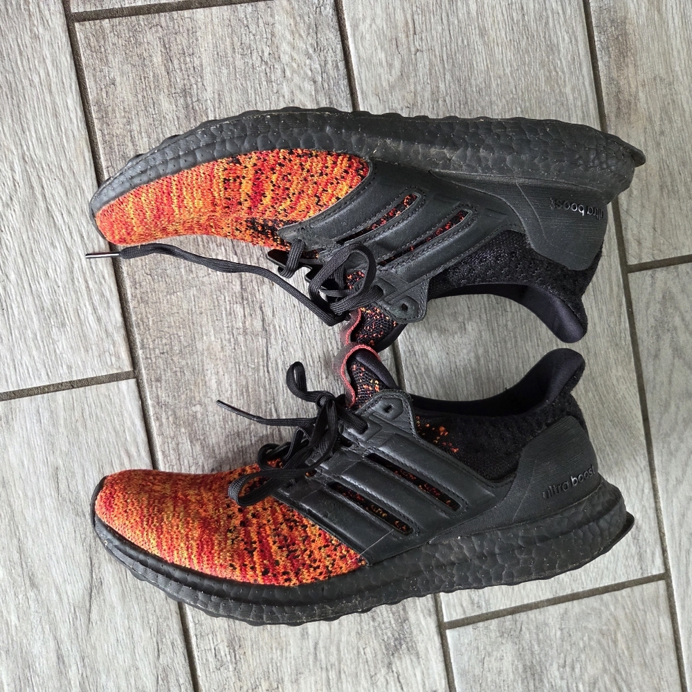 Adidas Ultraboost‎ 4.0 Game of Thrones Targaryen Dragons Shoes Men’s 8.5 Orange - Picture 5 of 14